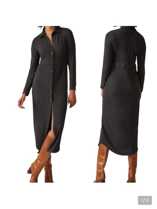 maxi crochet dress long sleeve Keyhole Black Crochet Dress S / Black